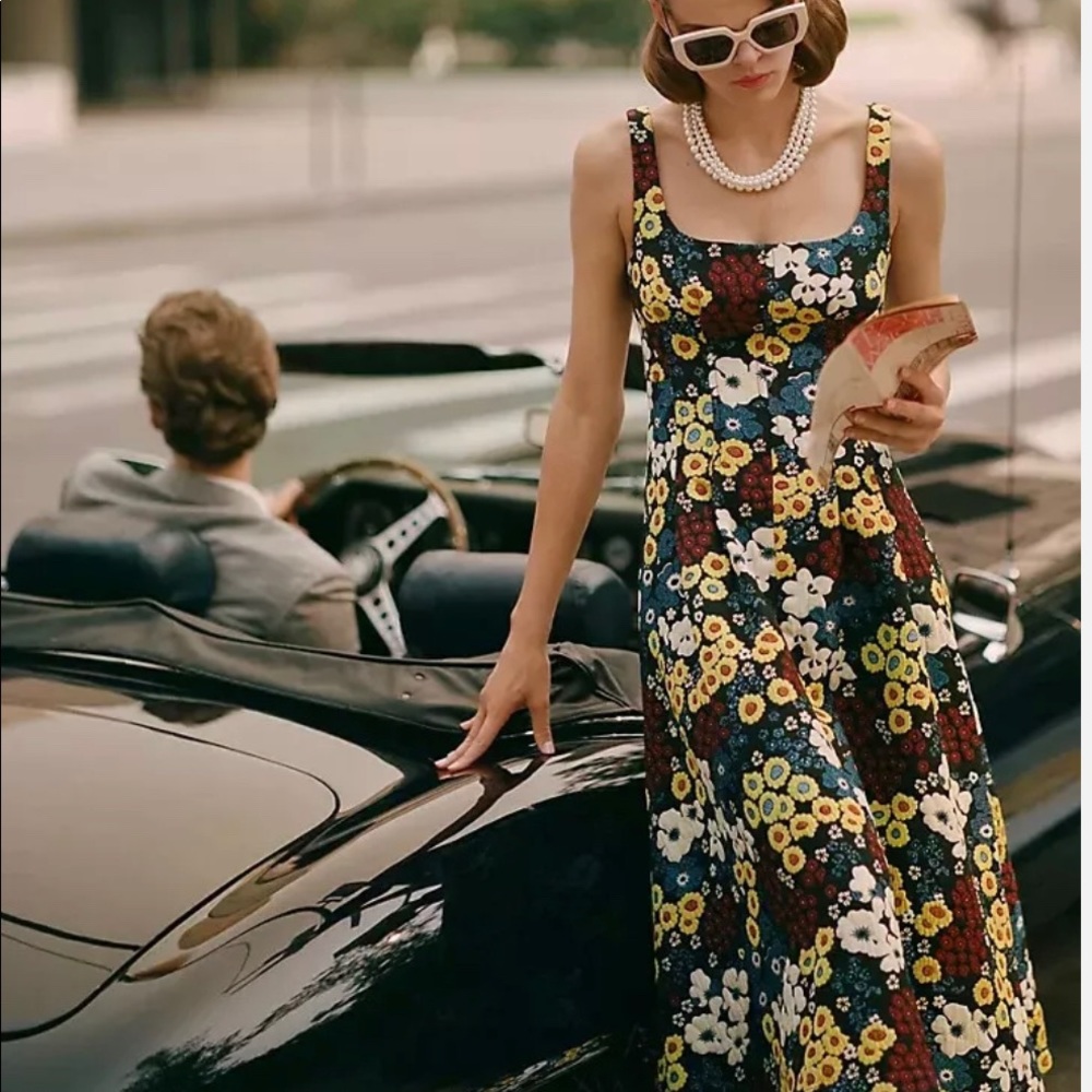 NWT Anthropologie Maeve Marigold Midi Dress Size 4